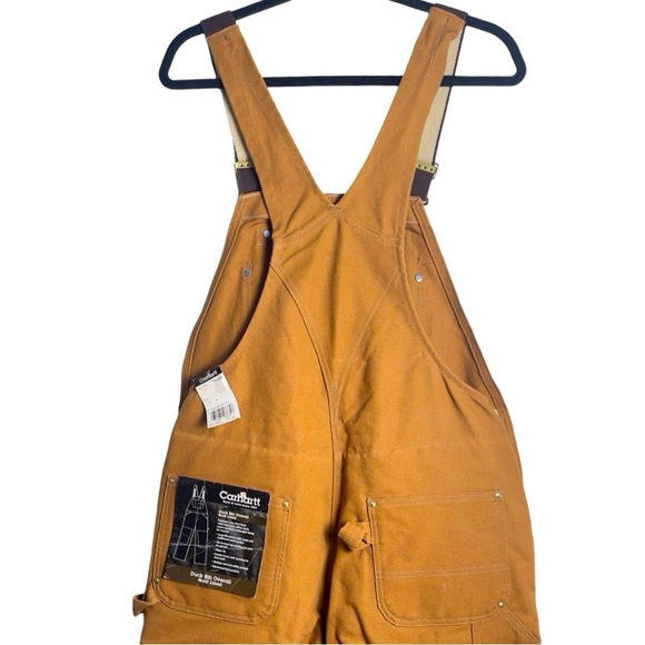 New Carhartt Duck Bib Overall Artic Quilt Lined Size 38 X 30 - Picture 3 of 10